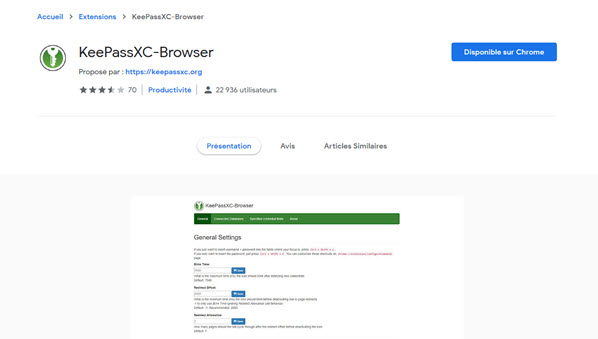 keePassXC Chrome
